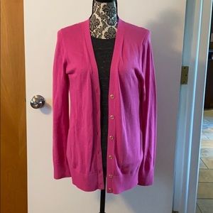 Banana Republic Fuscia Pink/grey cardigan sweater